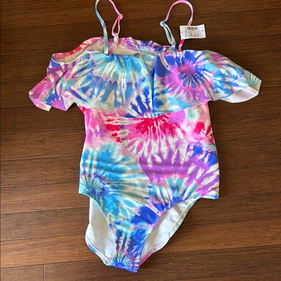Colorful Tie-Dye Kids Swim One Piece - Picture 1 of 1